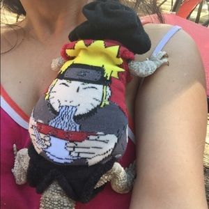 NARUTO DESIGN BLK-RED HOODY 4 UNISEX BEARD…